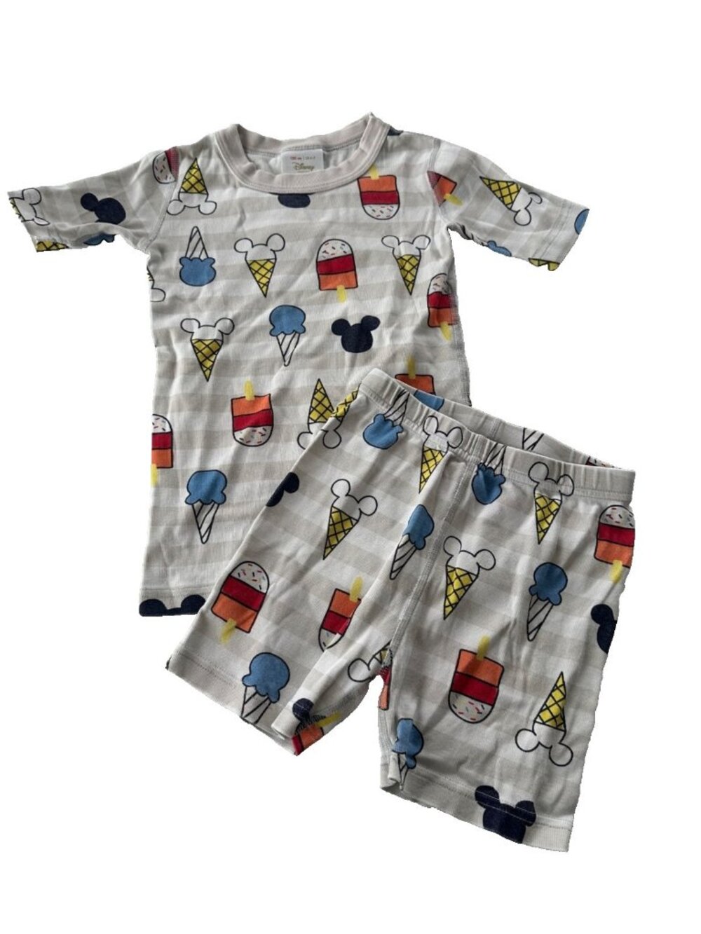 Hanna Andersson Kids 6/7 Mickey Mouse Treats Short John Pajamas